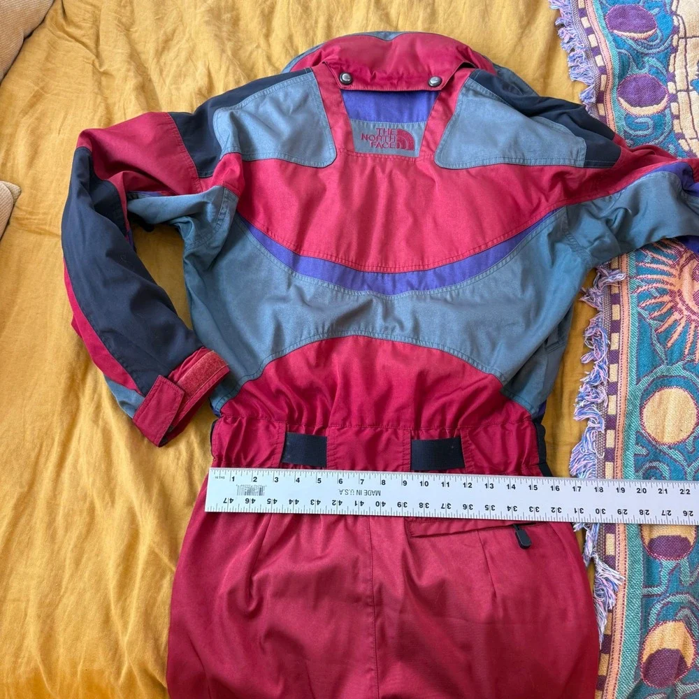 The North Face Extreme Gear Vintage‎ Ski Suit Red Black Mens Small One Piece